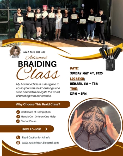 Image of Jazz Advanced Braid Class - $400 (150 deposit)
