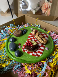 Image 1 of Picnic + platters clay incense holder, picnic clay decor