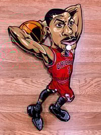 Image 1 of  "Throw down” wood cutout.