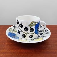 Image 1 of Arabia Finland Paratiisi Tea Cup with Saucer