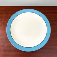 Image 1 of Arabia Finland Harlekin Turquoise Cake Plates
