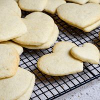 Image 1 of Heart-Shaped Sugar Cookies Plain and Ready for Decorating Full Dozen (12)