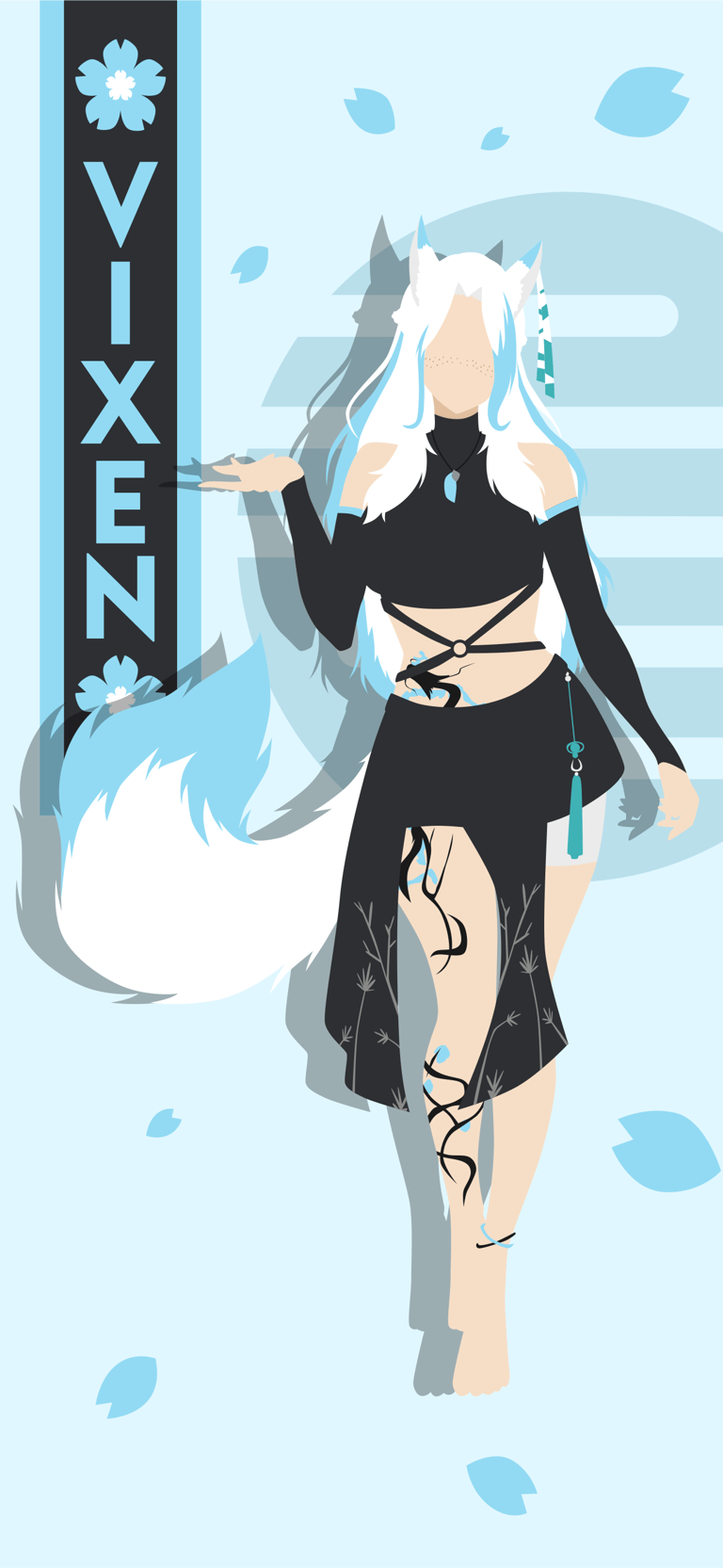 Ghosted Vixen Wall Scroll