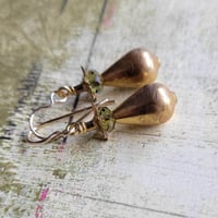 Image 1 of Golden Pagoda Teardrop Earrings