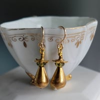 Image 4 of Golden Pagoda Teardrop Earrings