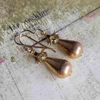 Image 6 of Golden Pagoda Teardrop Earrings