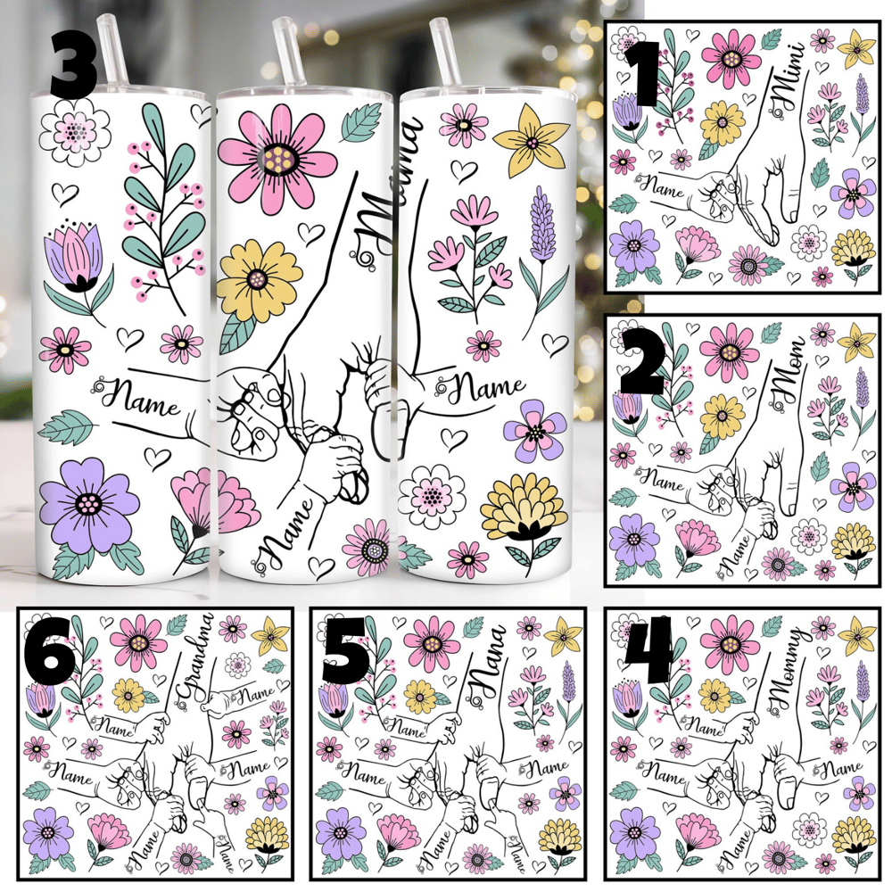 Image of Mama Hands 20oz Tumbler🫶💐