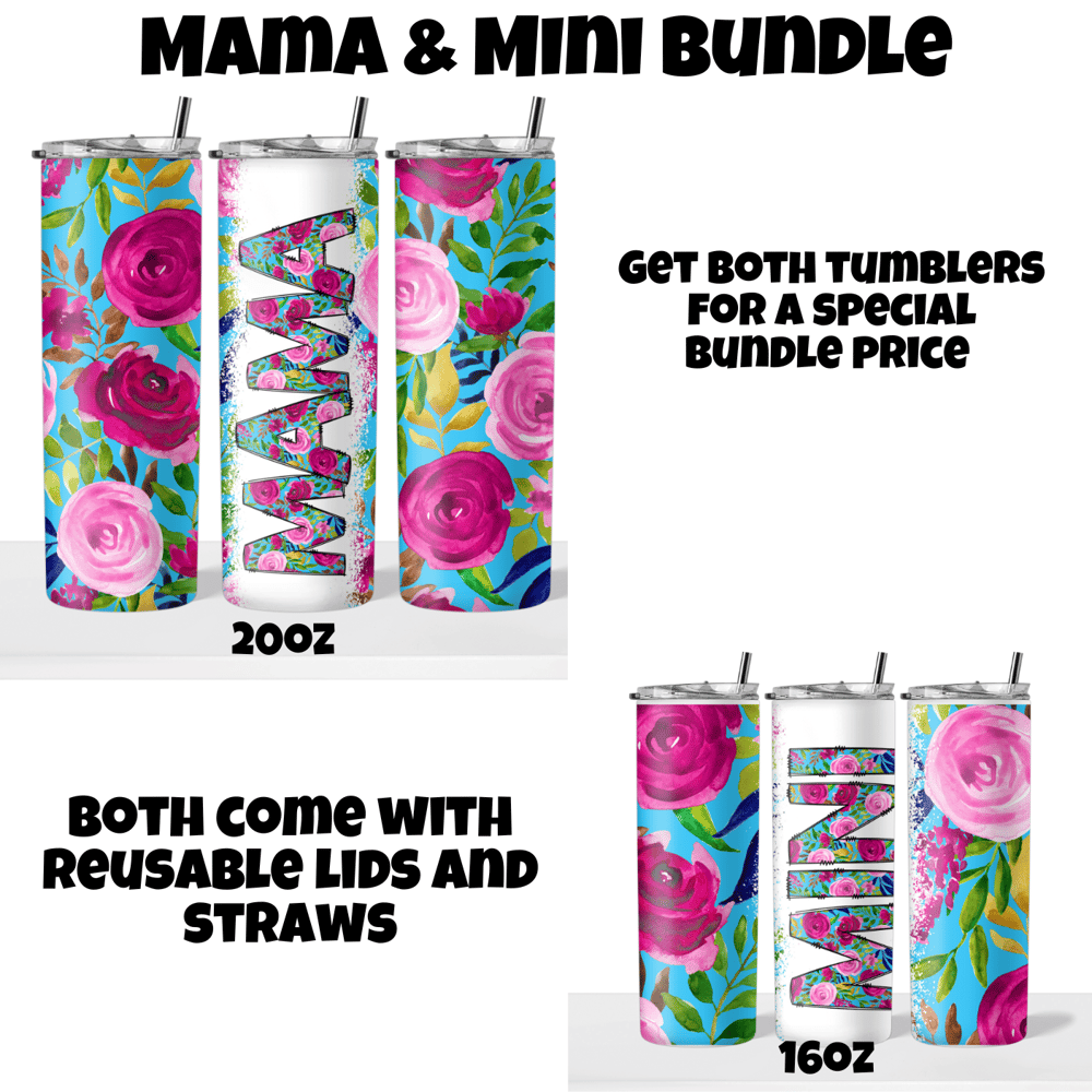 Image of Mama & Mini Floral Tumbler Bundle💐💕
