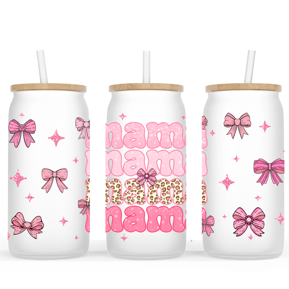 Image of Mama Coquette Glass Cup🎀✨(16oz or 20oz Size)