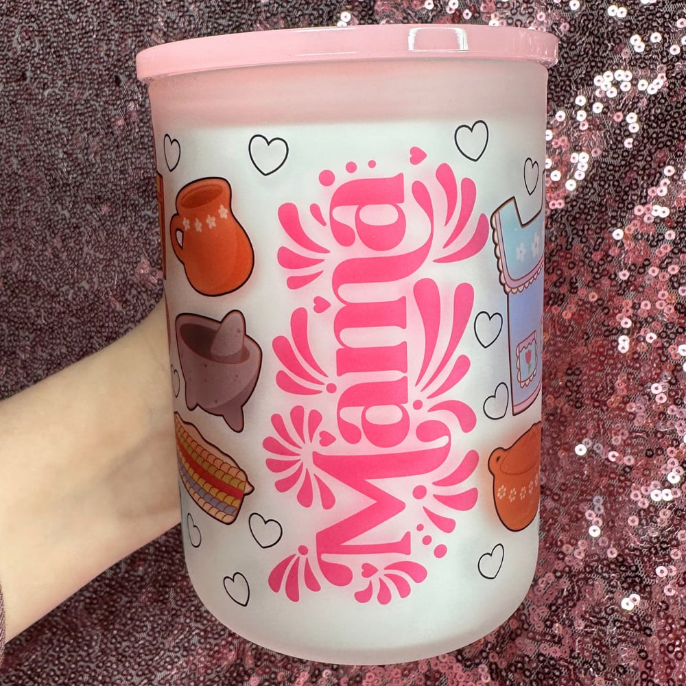 Image of Mexican Mama 17oz Glass mug💖