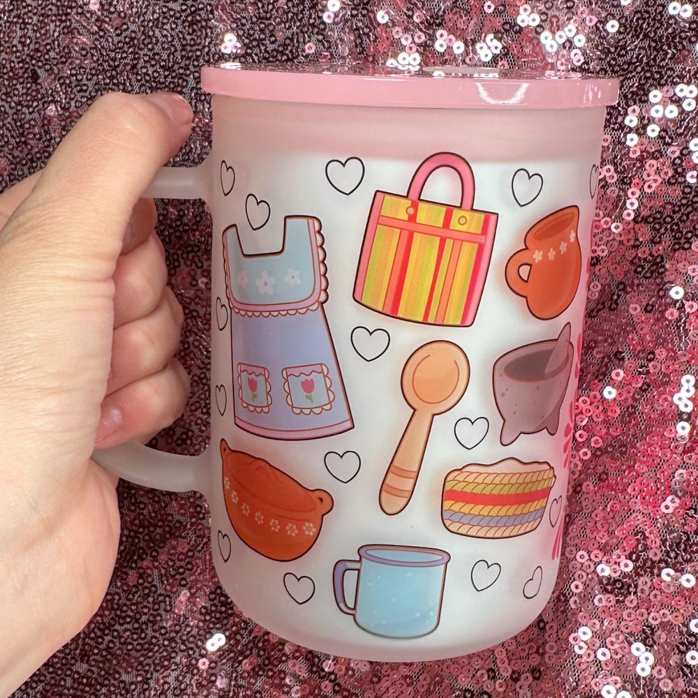 Image of Mexican Mama 17oz Glass mug💖