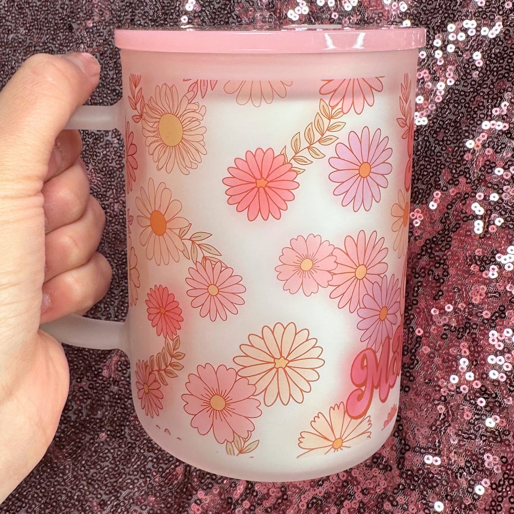 Image of Mind Your Own Motherhood 17oz Glass Mug🎀✨