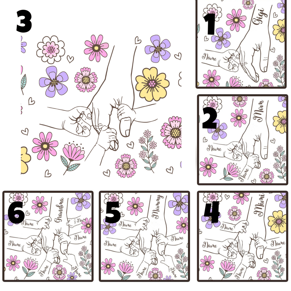 Image of Mama Hands 17oz Glass Mug🫶