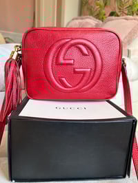 Image 1 of Gucci Red Soho Disco Bag