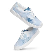 Image 4 of Women’s lace-up canvas shoes Blue
