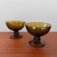 Image 1 of Saara Hopea Olive Green Glass Dessert Bowls