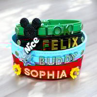 Personalized Pet Name Collars with Charms – Custom Bling Dog & Cat Collars