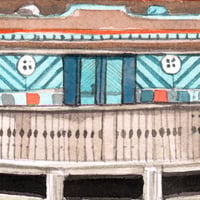 Image 3 of Original painting - "Maison Batak 3" - Sumatra - Indonésie - 26x36 cm