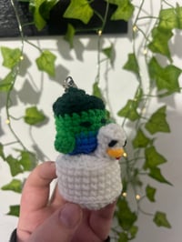 Image 1 of chicken jockey keychain