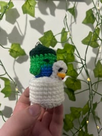 Image 2 of chicken jockey keychain