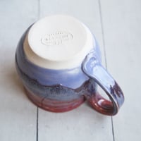 Image 10 of Beautifully Glazed Purple and Pink Pottery Mug, 12 Ounce Handcrafted Coffee Cup, Made in USA