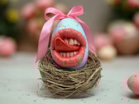 Image 1 of Easter Egg Sticking Out Tongue