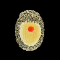 Image 2 of XL. 3D Perturbed Balled Up Hedgehog (flat-backed) - Flamework Glass Sculpture Bead