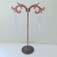 Image 5 of Silver Spike & Ring Punk Style Earrings
