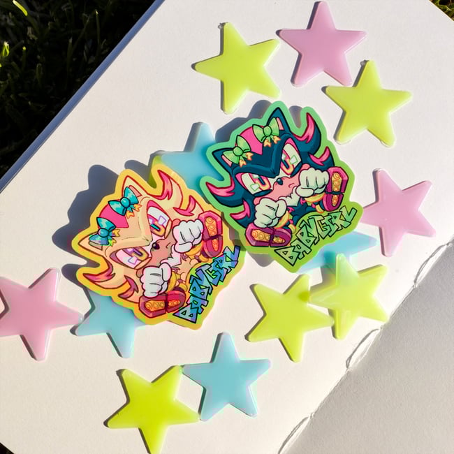 SONICCON Babygirl shadow chained stickers and charms