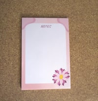 Image 1 of Pink Notepad- Flower Stationary