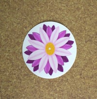 Image 1 of Pink Flower Die Cut Sticker