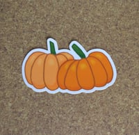 Image 1 of Pumpkins Water Resistant Die Cut Sticker- seasonal sticker
