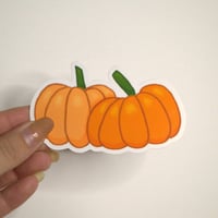 Image 2 of Pumpkins Water Resistant Die Cut Sticker- seasonal sticker
