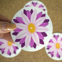 Image 2 of Pink Flower Die Cut Sticker
