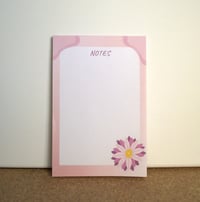 Image 3 of Pink Notepad- Flower Stationary