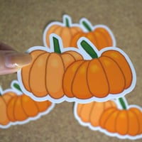 Image 3 of Pumpkins Water Resistant Die Cut Sticker- seasonal sticker