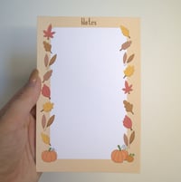 Image 2 of Fall Leaves Notepad- seasonal stationary