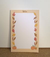Image 3 of Fall Leaves Notepad- seasonal stationary