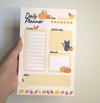 Image 3 of Fall Pumpkin Daily Planner Notepad- Seasonal Stationary