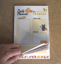 Image 4 of Fall Pumpkin Daily Planner Notepad- Seasonal Stationary