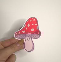 Image 3 of Red Mushroom Die Cut Sticker