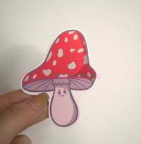Image 4 of Red Mushroom Die Cut Sticker