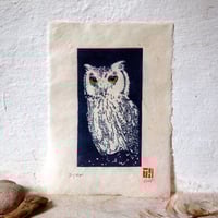 Image 1 of Kleine Nachteule - Linolschnitt