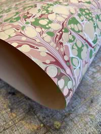 Image 2 of 'one-of-a-kind' hand marbled paper No.10 - Candy Stripe