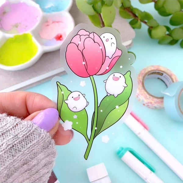 Image of CLEAR Warawara & Tulip STICKER