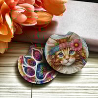 Image 1 of Car Coasters (Hippie Cat Breeds)