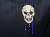 Image 10 of Vintage Hugo Boss dress shirt with blue rhinestones