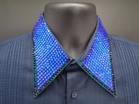 Image 12 of Vintage Hugo Boss dress shirt with blue rhinestones