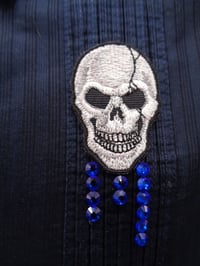 Image 21 of Vintage Hugo Boss dress shirt with blue rhinestones