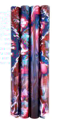 Image 2 of 'Jaded Rose' Bespoke Pen Blank, pressure cast Alumiilte with shades of red, Asian teals. Maker ready